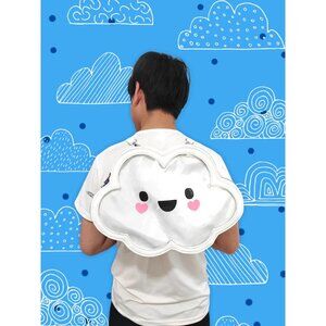 Kawaii Cutie Cloud Ita Bag Crossbody White Rainbow Zipper Robo Roku Brand NEW